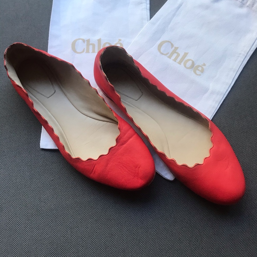 Chloe Scalloped Ballet Flats